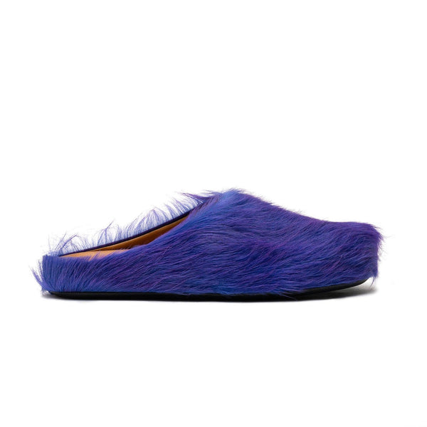 MARNI LONG HAIR CALF SHADE FUSSBETT SABOT LIGHT VIOLET