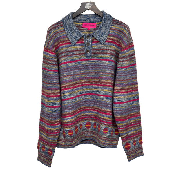 THE ELDER STATESMAN EXPLORER STRIPE RUGBY EXPLORER MULTI