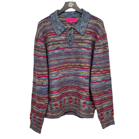 THE ELDER STATESMAN EXPLORER STRIPE RUGBY EXPLORER MULTI