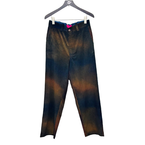 THE ELDER STATESMAN OMBRE CORD NORM PANT MIDNIGHT