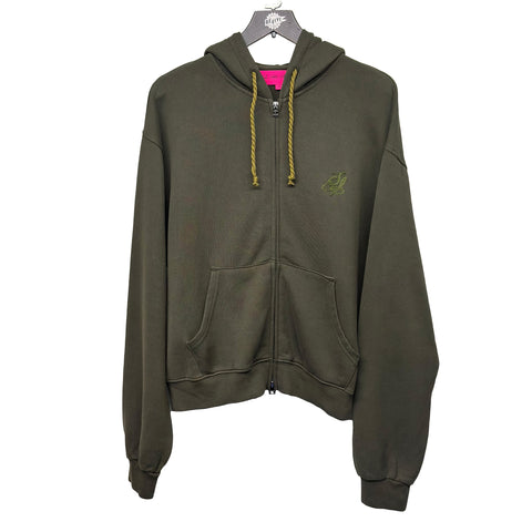THE ELDER STATESMAN DAILY ZIP HOODIE CADET