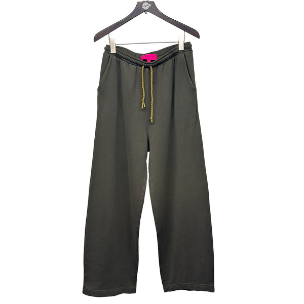THE ELDER STATESMAN DAILY WIDE LEG SWEATPANT CADET