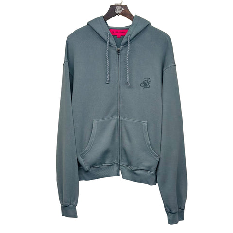 THE ELDER STATESMAN DAILY ZIP HOODIE STORM