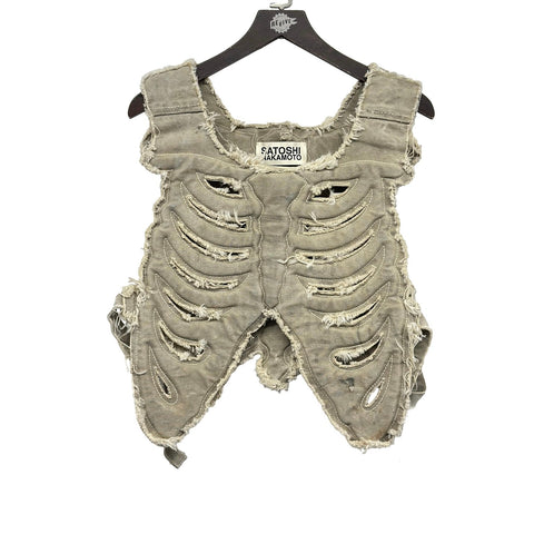 SATOSHI NAKAMOTO SKELETON VEST BEIGE