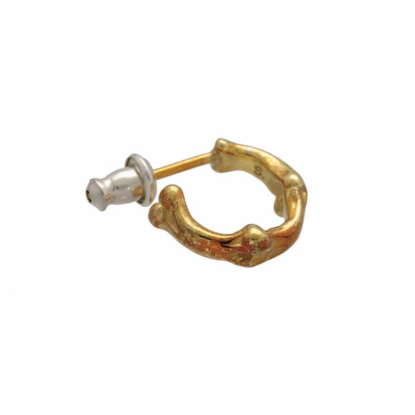 TAKAHIROMIYASHITA TheSoloist. bone shaped earrings. gold