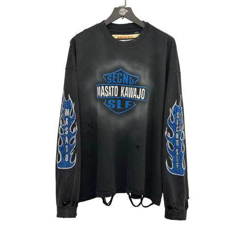 SECND SLF FIRESTORM VINTAGE LS X MASATO KAWAJO BLACK