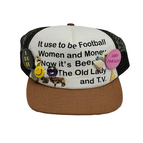 SECND SLF VINTAGE PIN AMERICANA TRUCKER WHITE / BROWN #1
