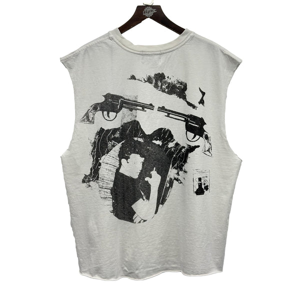 ERD ENDLESS BLOCKADES CUT OFF T-SHIRT FADED WHITE