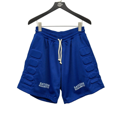 SATOSHI NAKAMOTO MESH MOTO SHORT BLUE