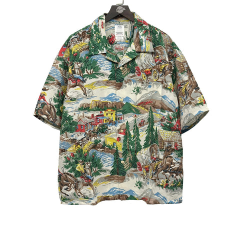 VISVIM CROSBY SHIRT S/S WASHI CHIRIMEN IVORY