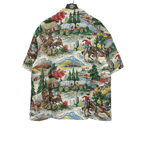 VISVIM CROSBY SHIRT S/S WASHI CHIRIMEN IVORY