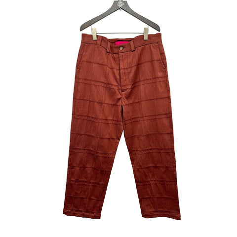 THE ELDER STATESMAN WINDOWPANE NORM PANT CLAY