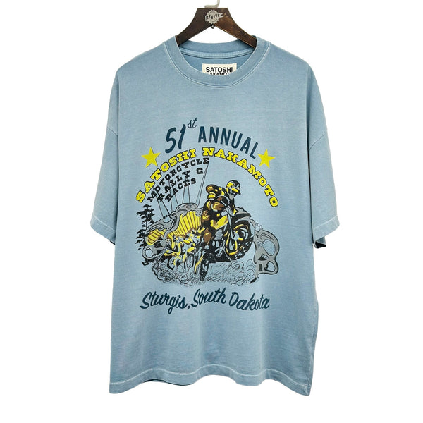 SATOSHI NAKAMOTO RALLY TEE BLUE