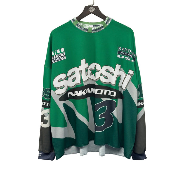 SATOSHI NAKAMOTO SPEEDWAY LONGSLEEVE GREEN