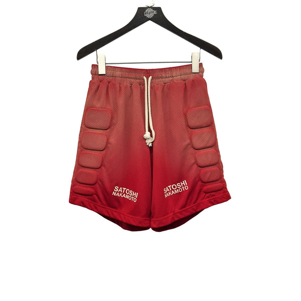 SATOSHI NAKAMOTO MESH MOTO SHORT RED