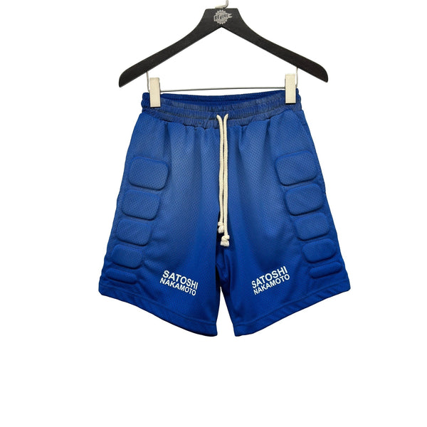 SATOSHI NAKAMOTO MESH MOTO SHORT BLUE